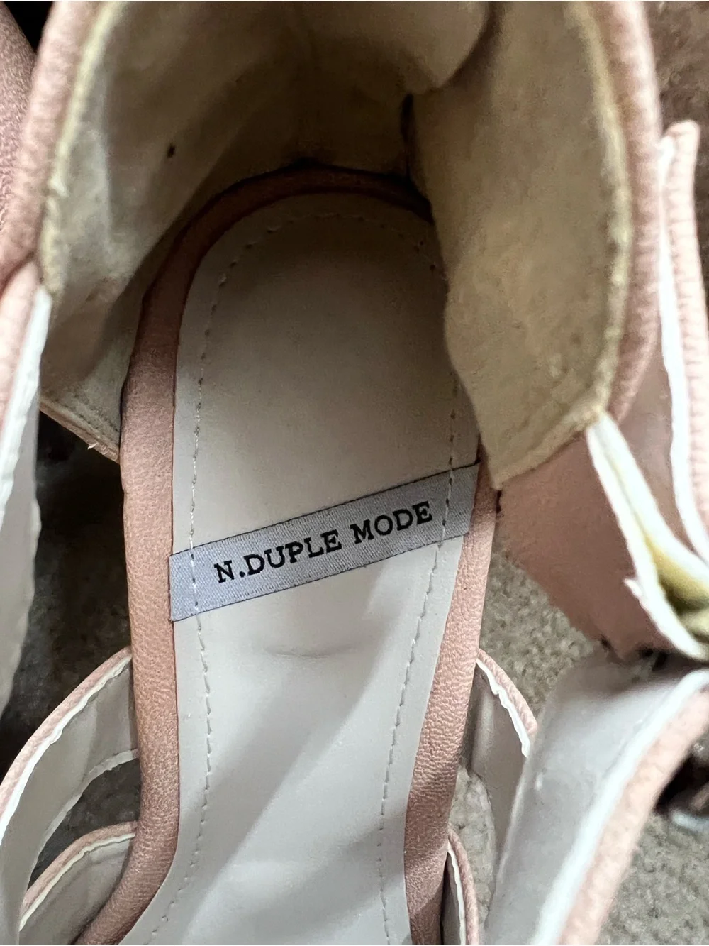 Women's Strappy Platform Heel in Blush Pink